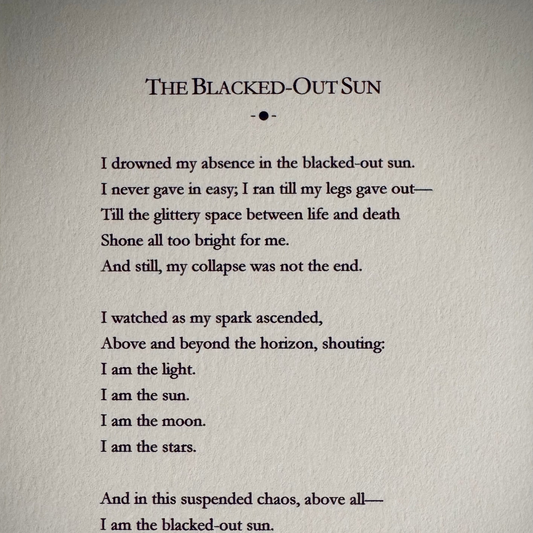 The Blacked-Out Sun Poem
