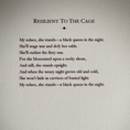 Load image into Gallery viewer, Resilient To The Cage Poem