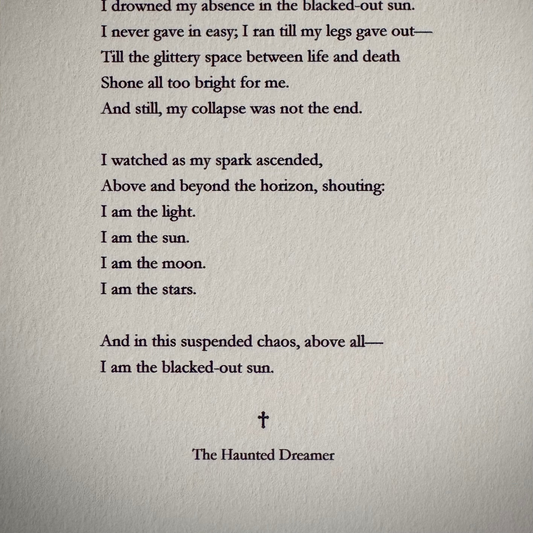 The Blacked-Out Sun Poem